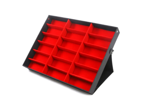 18-Slot Eyeglass Organizer with Clear Lid